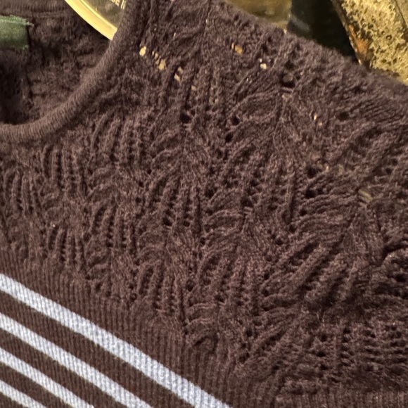 Lauren Ralph Lauren Navy and Blue Striped Sweater size small - Picture 5 of 6